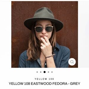 Yellow 108 Women's Eastwood Fedora with Brown Band